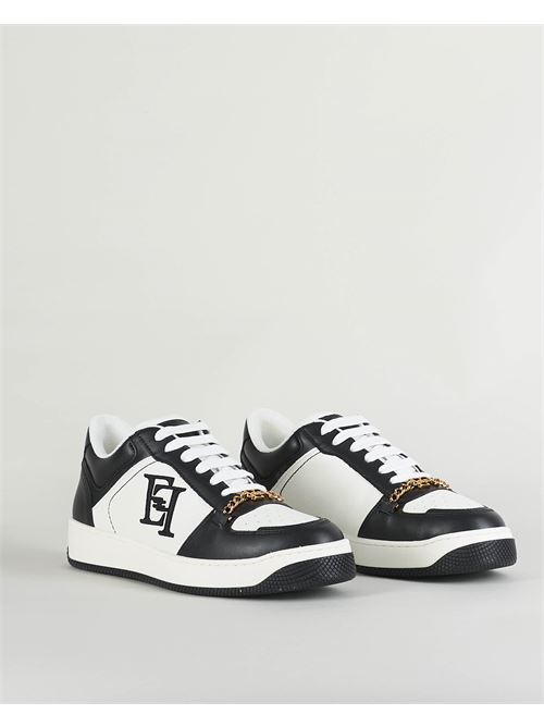 Leather sneakers with embroidered logo Elisabetta Franchi ELISABETTA FRANCHI | Sneakers | SA54G41E2309